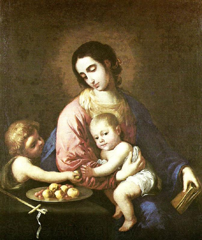 Francisco de Zurbaran virgin and child with st Spain oil painting art